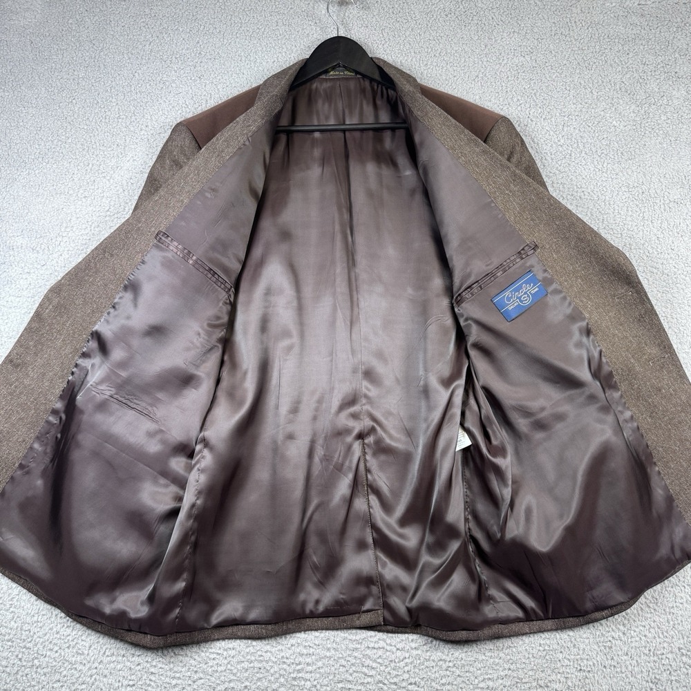 Circle S Texas Blazer Mens 48R Brown Blazer Sport Coat Yoke Rockabilly Western - Picture 2 of 13